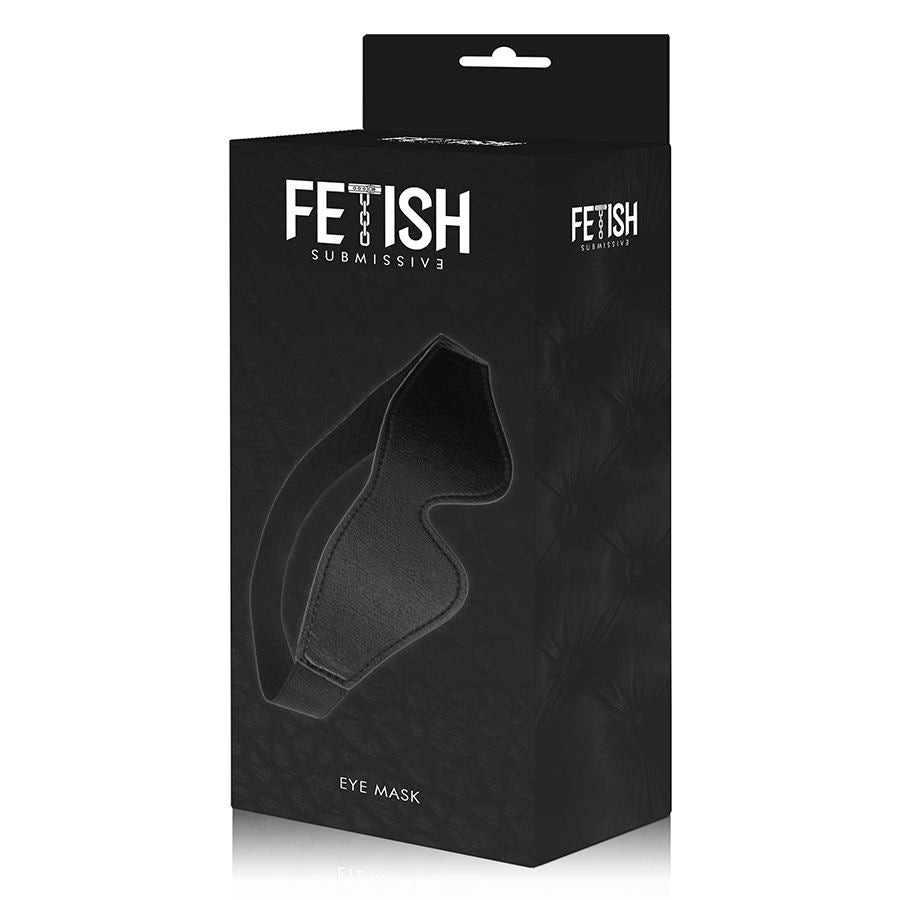 FETISH SUBMISSIVE - VEGAN LEDEREN OOGMASKER MET NEOPREEN VOERING