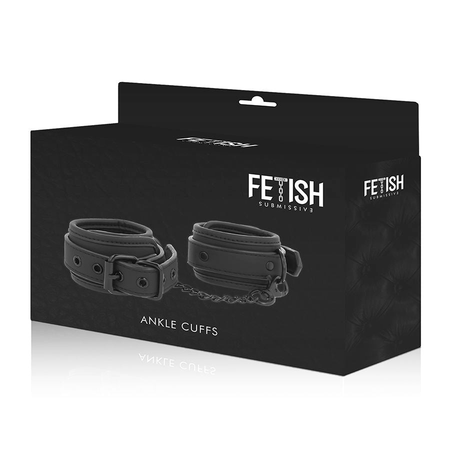 FETISH SUBMISSIVE - VEGAN LEDEREN ENKELBOEIEN MET NEOPREEN VOERING