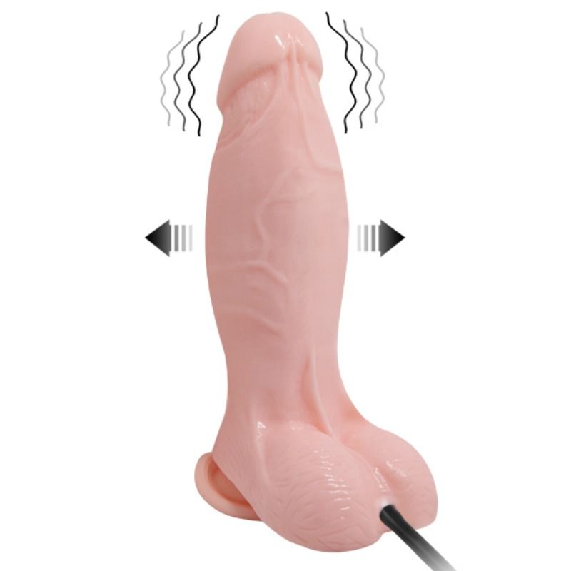 DANCE - REALISTISCHE TRILLENDE EN OPBLAASBARE DILDO 18,8 CM