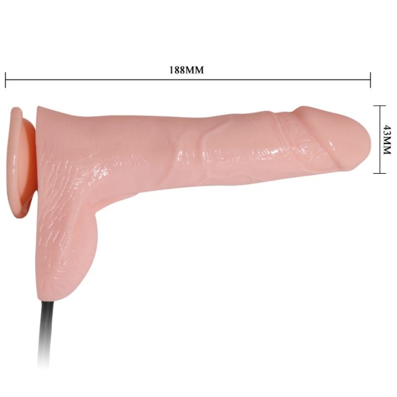DANCE - REALISTISCHE TRILLENDE EN OPBLAASBARE DILDO 18,8 CM