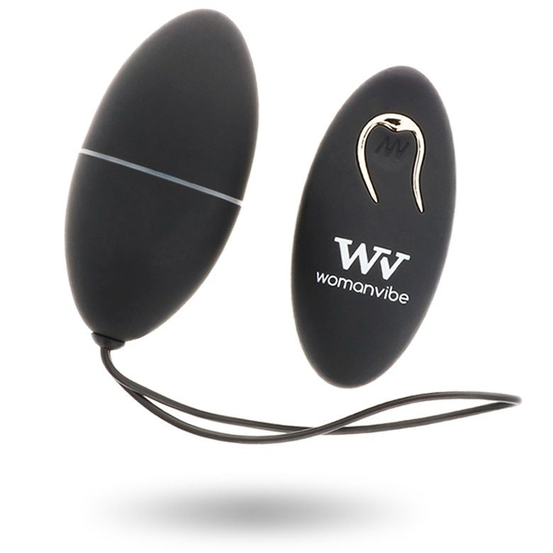 WOMANVIBE - ALSAN EGG AFSTANDSBEDIENING ZWART SILICONEN ZWART