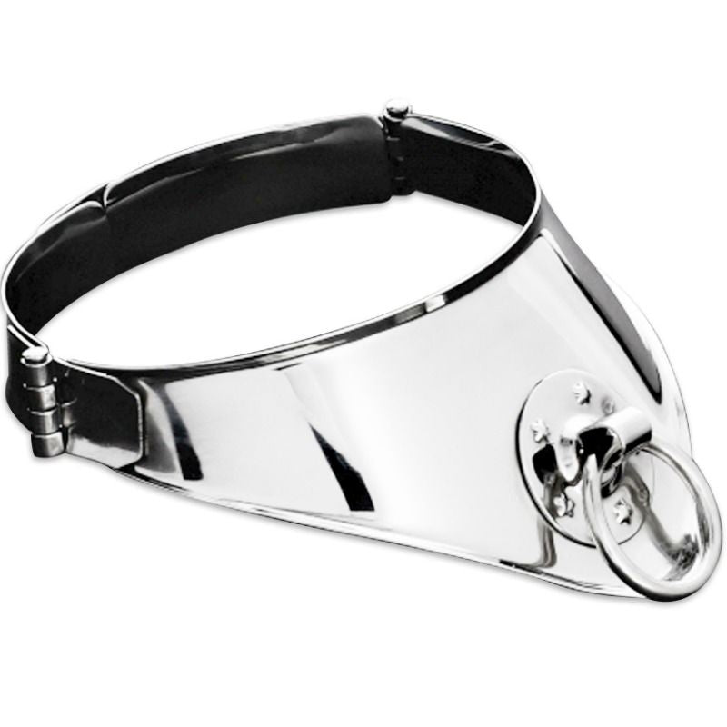 METAL HARD - BEVESTIGINGSHALSBAND MET RING EN SLOT 12,5 CM