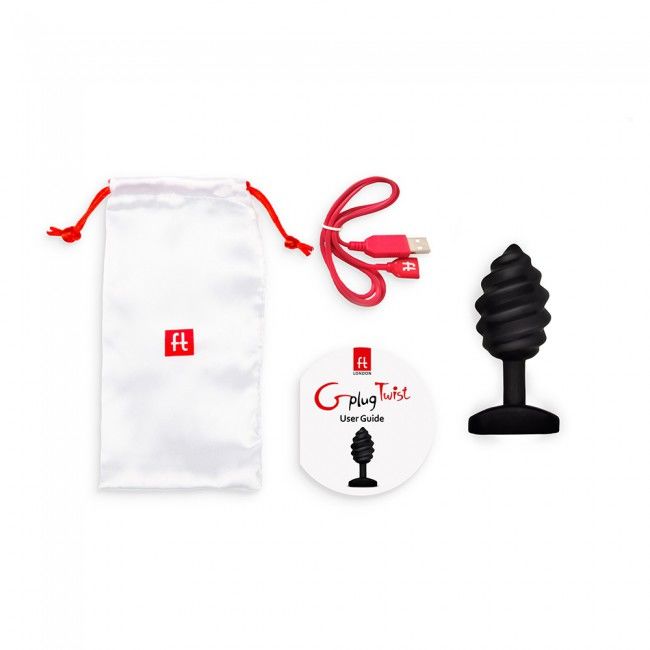 G-VIBE - GPLUG TWIST MET VIBRATIE ZWART