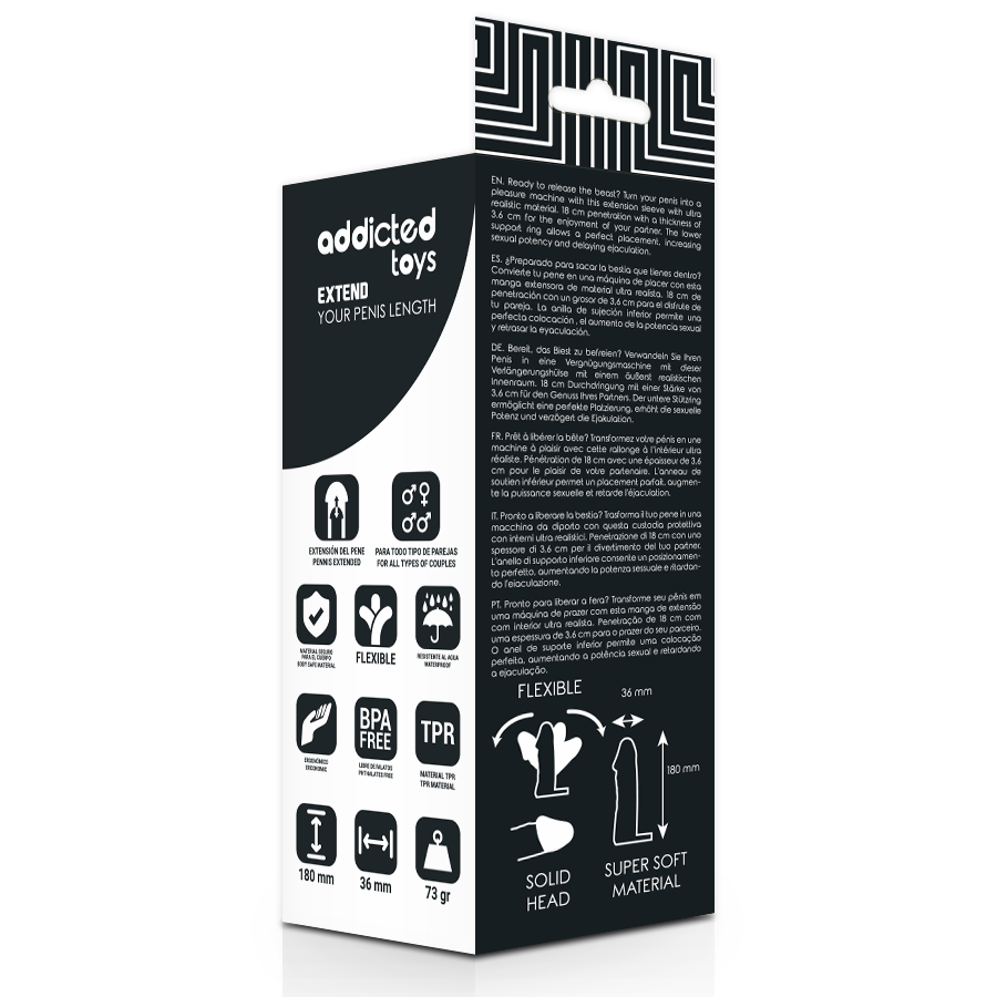 ADDICTED TOYS - 18 CM PENISVERLENGING