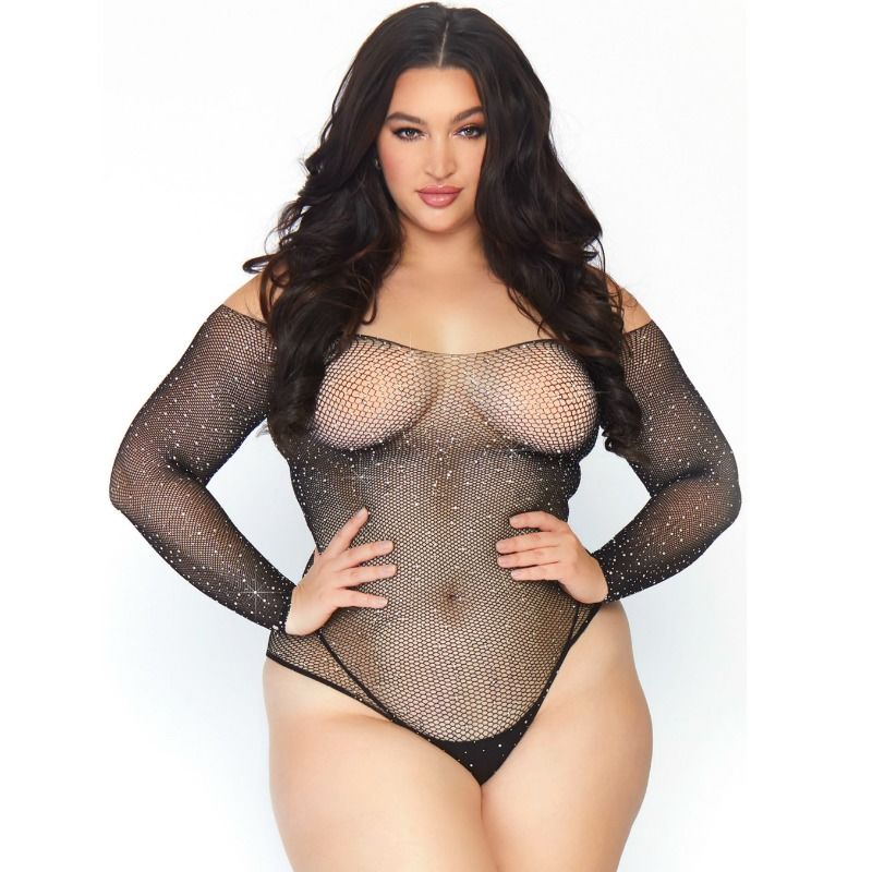 LEG AVENUE - GEKRISTALISEERDE NETBodystocking 1X-2X