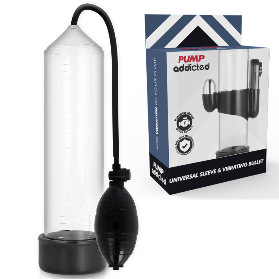 PUMP ADDICTED - RX3 TRANSPARANTE ERECTIEPOMP MET VIBRATOR