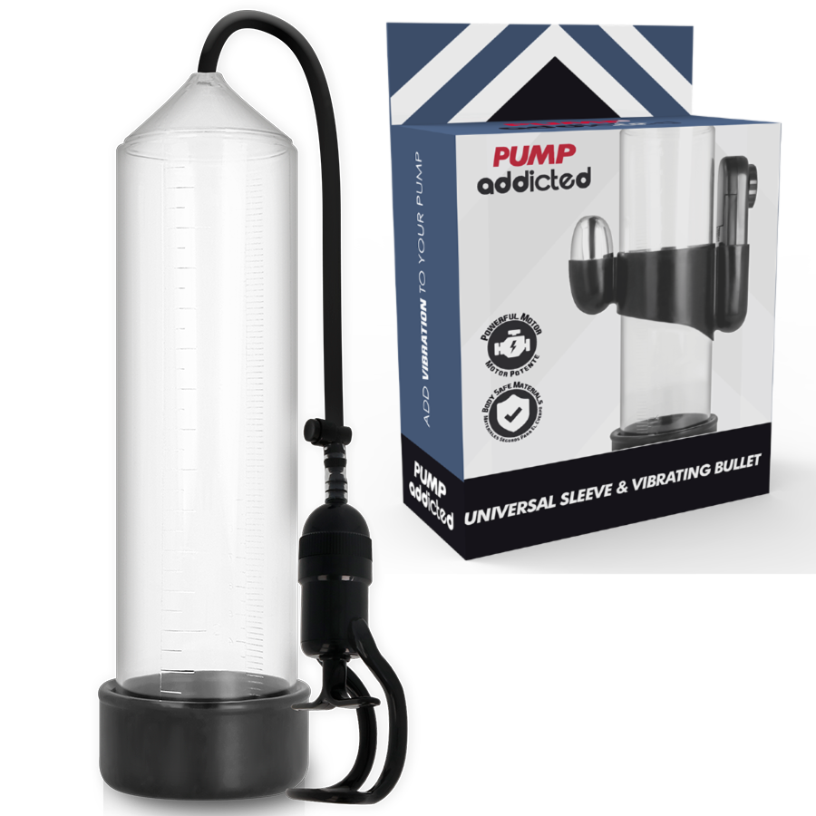 PUMP ADDICTED - RX5 TRANSPARANTE ERECTIEPOMP MET VIBRATOR
