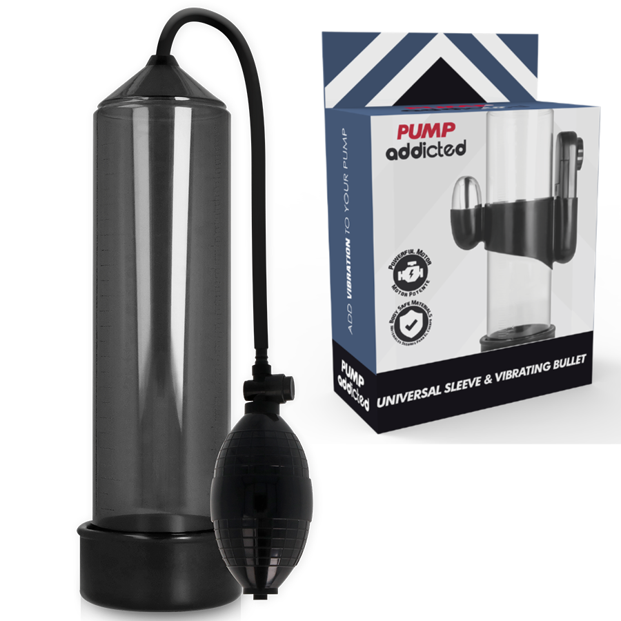 POMP ADDICTED - RX3 ZWARTE ERECTIEPOMP MET VIBRATOR