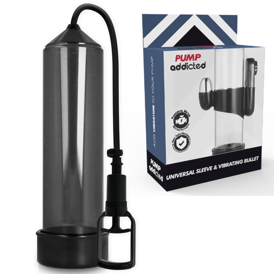POMP ADDICTED - RX7 ZWARTE ERECTIEPOMP MET VIBRATOR