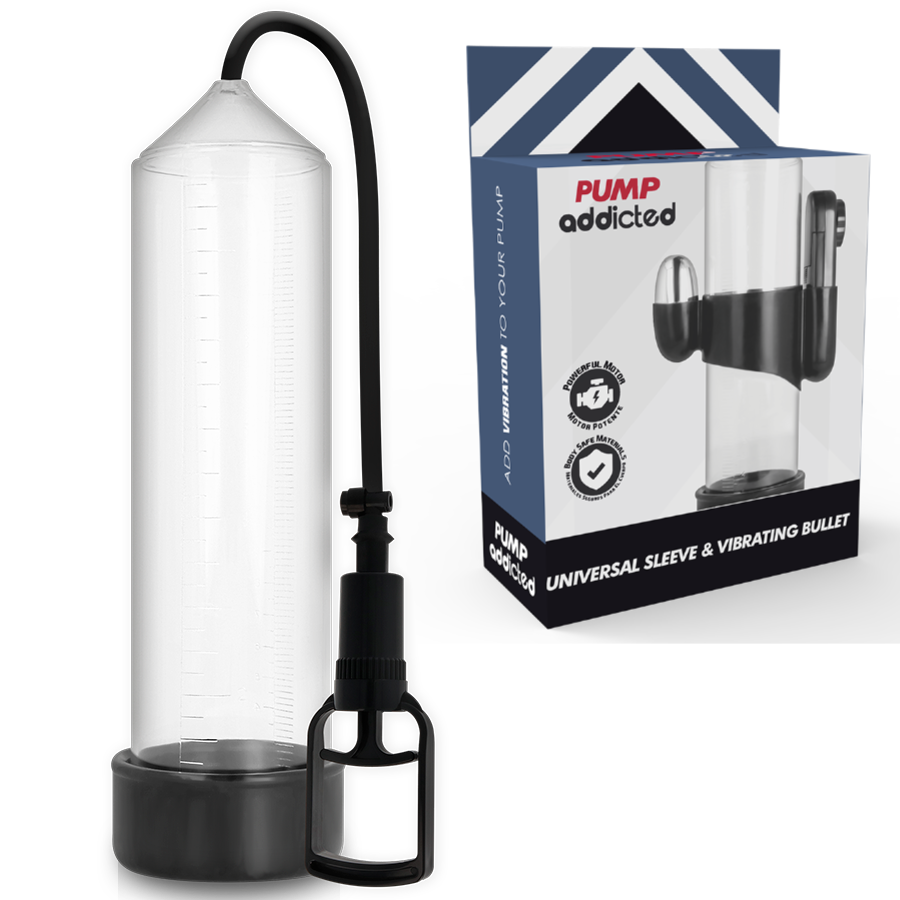 PUMP ADDICTED - RX7 TRANSPARANTE ERECTIEPOMP MET VIBRATOR