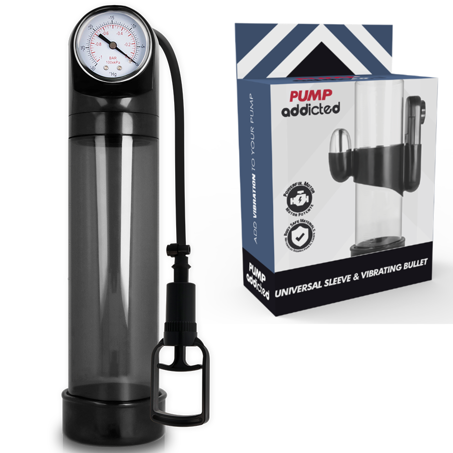 POMP ADDICTED - RX9 ZWARTE ERECTIEPOMP MET VIBRATOR