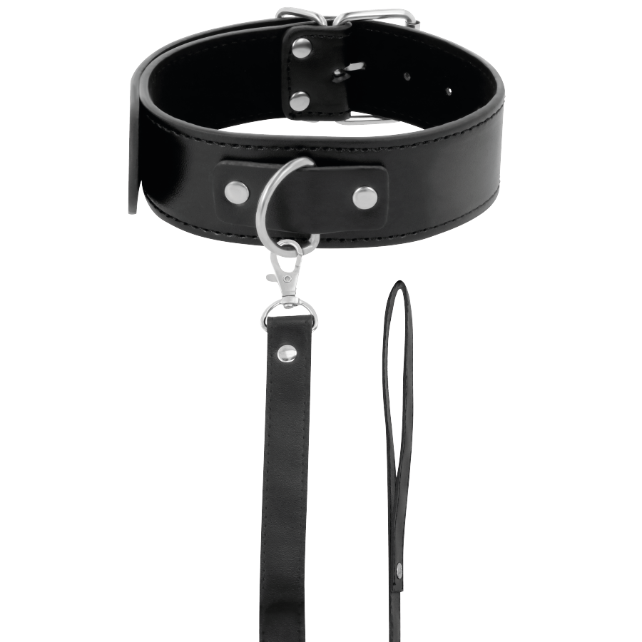DUISTERNIS - LEDEREN KETTING POSTUUR HALSBAND