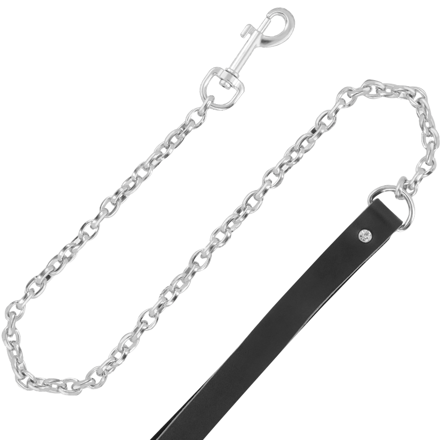 DARKNESS - HOOGWAARDIGE LEDEREN HALSBAND MET BAND