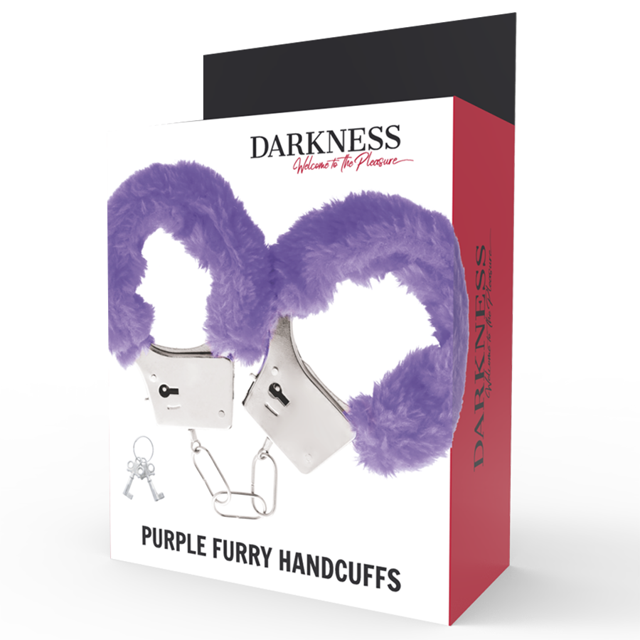 DARKNESS - METALEN HANDBOEIEN MET LILA VOERING