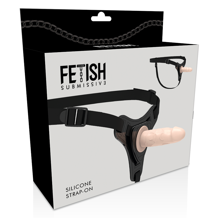 FETISH ONDERDANIGE HARNAS - VLEES REALISTISCHE SILICONEN 12,5 CM
