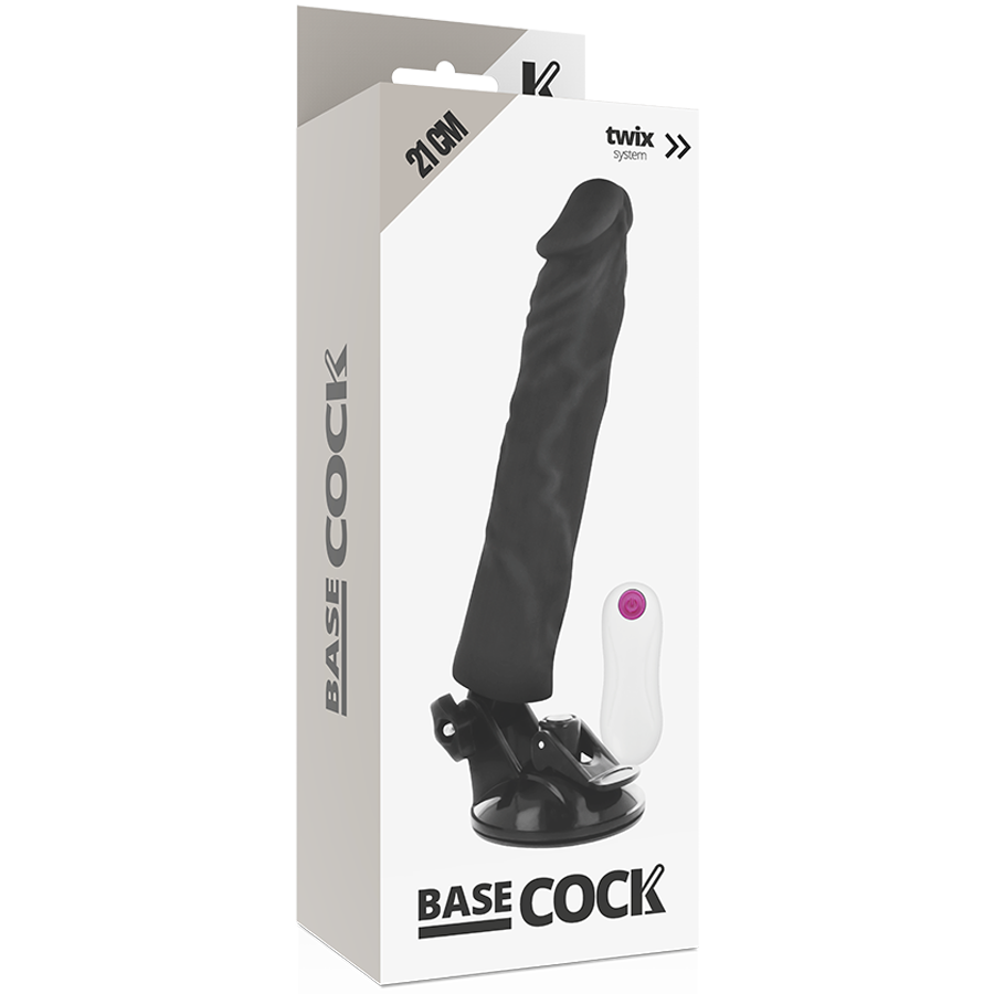 BASECOCK - REALISTISCHE VIBRATOR NATUURLIJKE AFSTANDSBEDIENING 21 CM -O- 4 CM