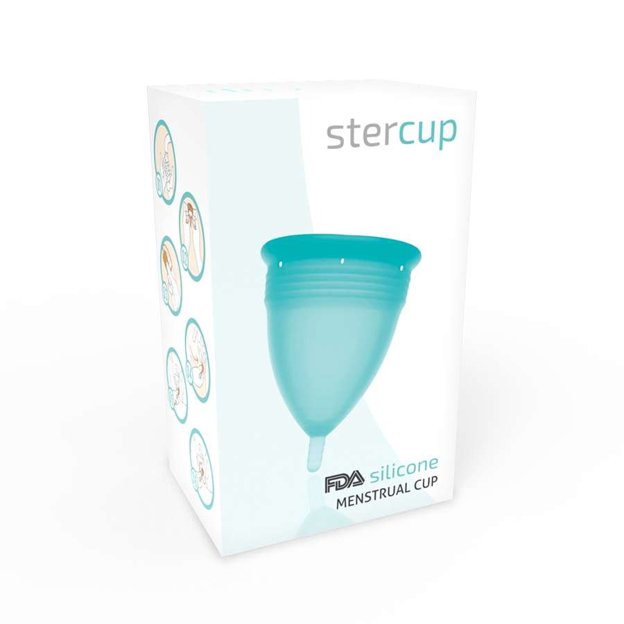STERCUP - FDA SILICONEN AQUAMARIJN MENSTRUATIECUP - MAAT L