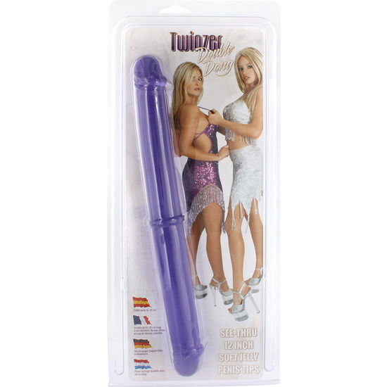 SEVEN CREATIONS - 30 CM PAARSE DUBBELE PENIS