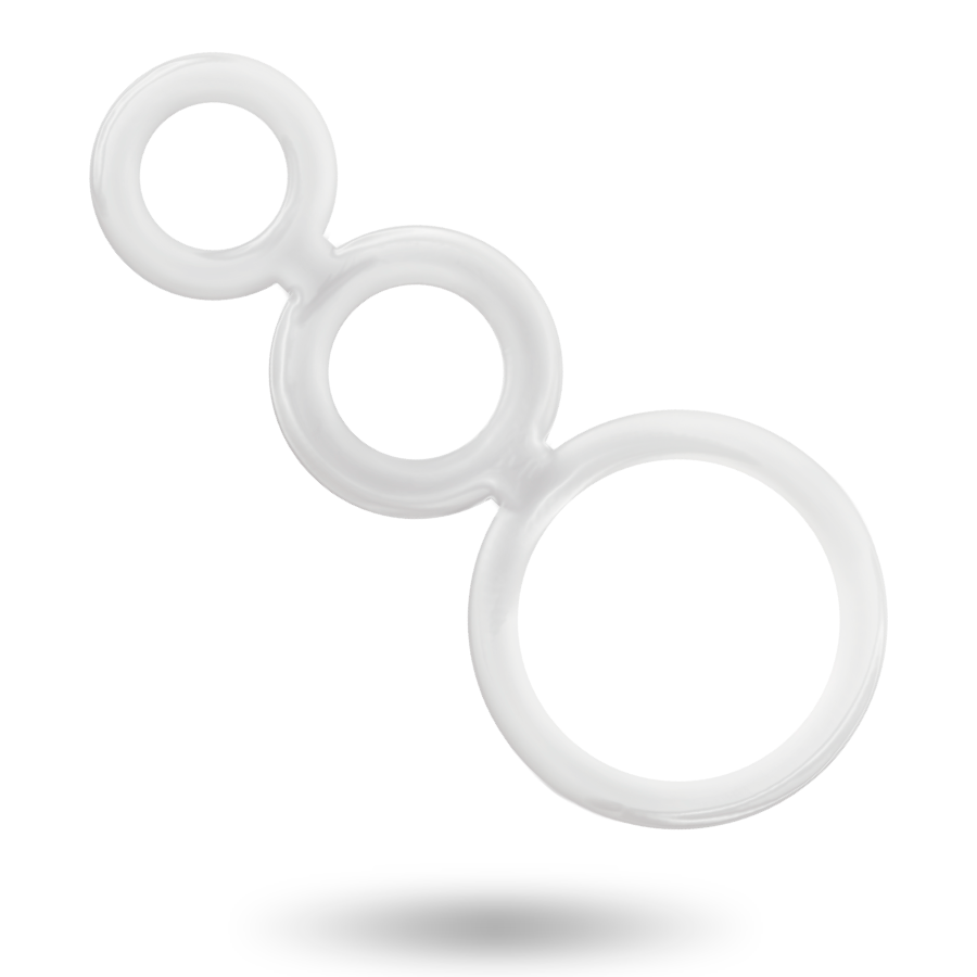 ADDICTED TOYS - DOORZICHTIGE PENIS- EN TESTIKELRINGENSET