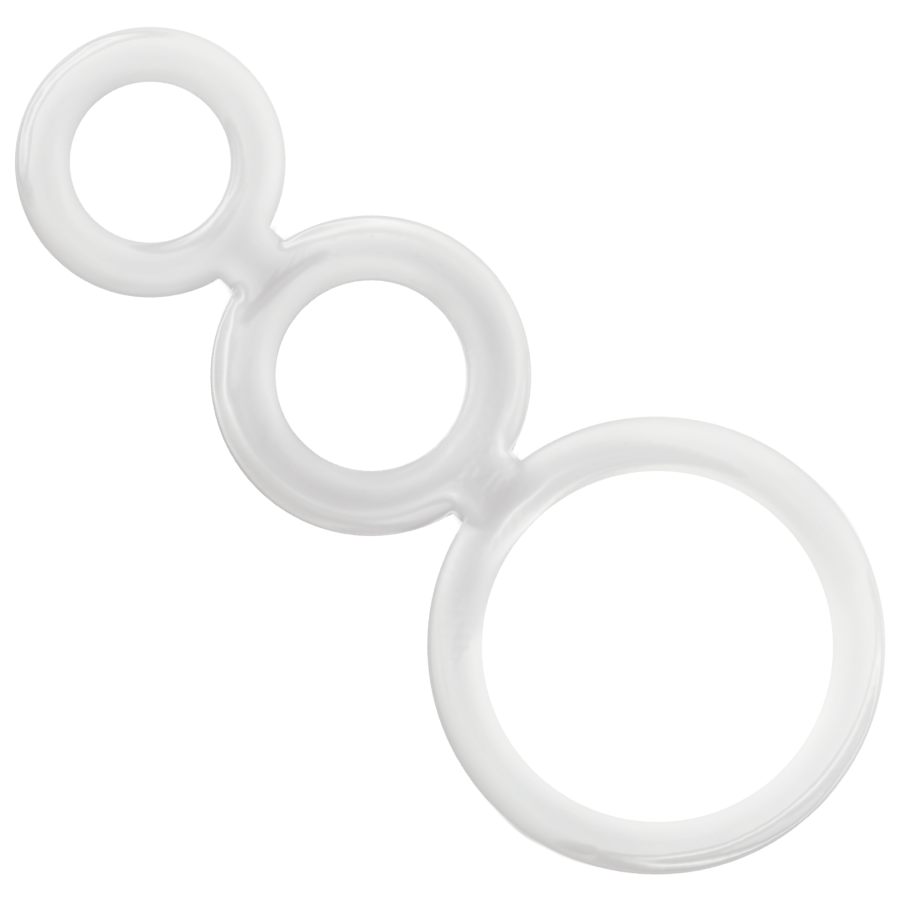 ADDICTED TOYS - DOORZICHTIGE PENIS- EN TESTIKELRINGENSET