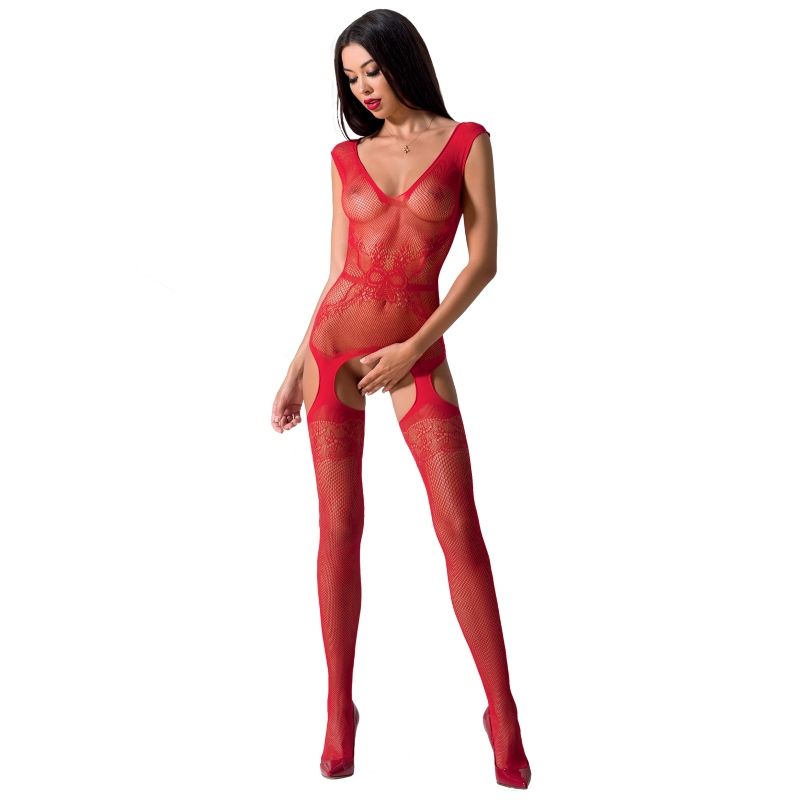PASSIE - VROUW BS062 BODYSTOCKING ROOD ONE SIZE