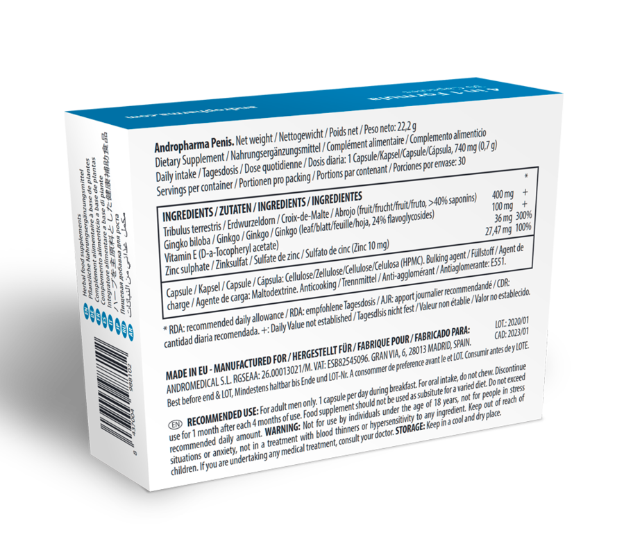 ANDROPHARMA PENIS - PENISVERGROTINGSSUPPLEMENT