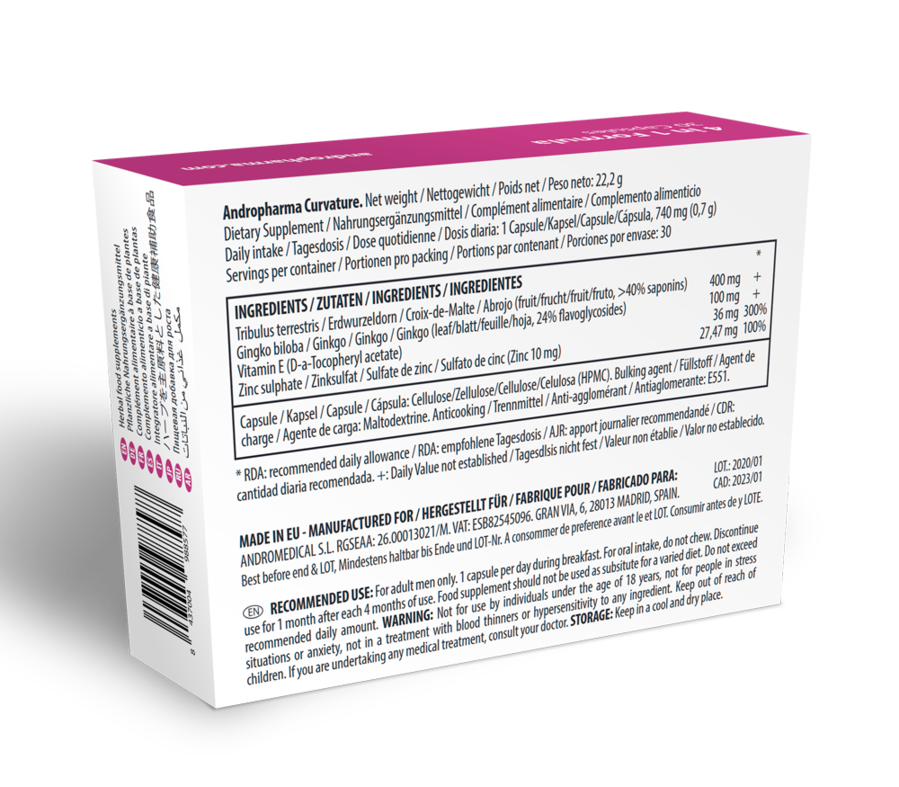 ANDROPHARMA - BEHANDELING VAN DE KROMMING VAN PEYRONIE
