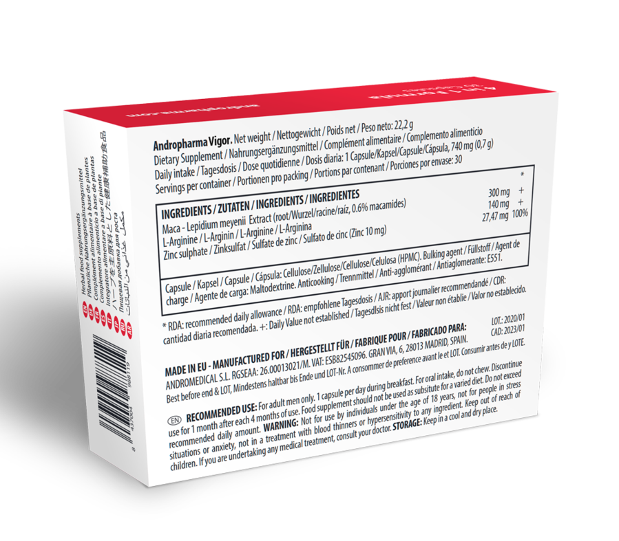 ANDROPHARMA VIGOR - LIBIDO VERHOGEND SUPPLEMENT