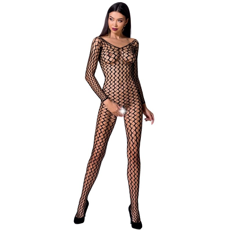 PASSIE - VROUW BS068 BODYSTOCKING ZWART ONE SIZE