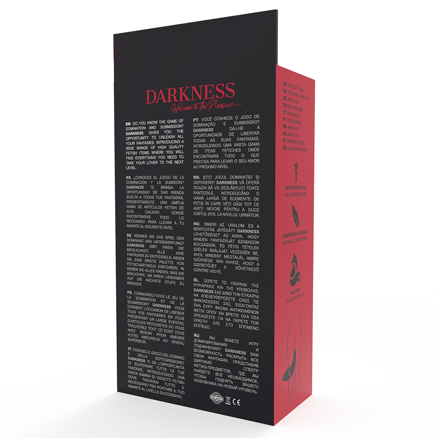 DARKNESS - SILICONEN ANALE PLUG MET WITTE LIJM