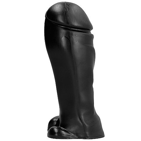 HELEMAAL ZWART - DONG 22 CM BREDE PUNT