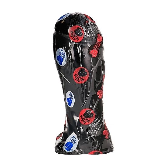 HELEMAAL ZWART - DONG 22 CM BREDE PUNT
