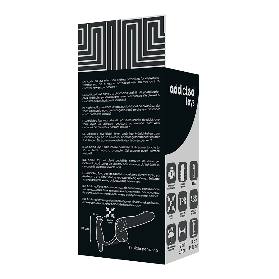 ADDICTED TOYS - ZWARTE PROSTAAT VIBRATOR 10 CM