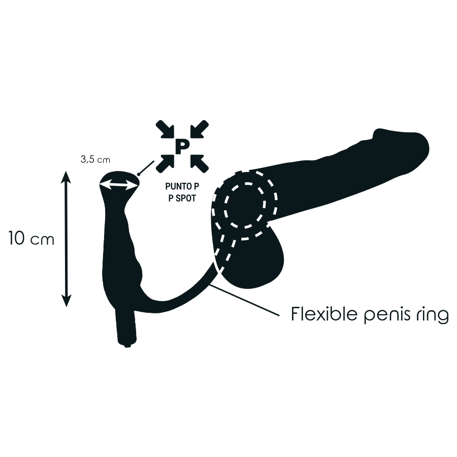 ADDICTED TOYS - ZWARTE PROSTAAT VIBRATOR 10 CM