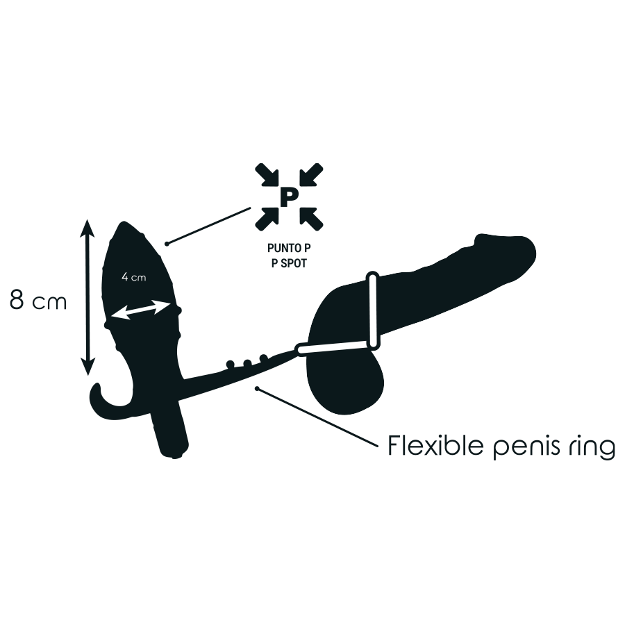 ADDICTED TOYS - ZWARTE DUBBELE RING ANAAL PLUG