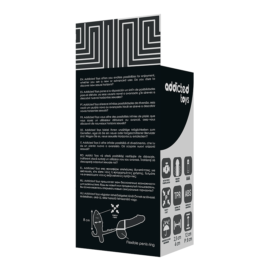 ADDICTED TOYS - ZWARTE DUBBELE RING ANAAL PLUG