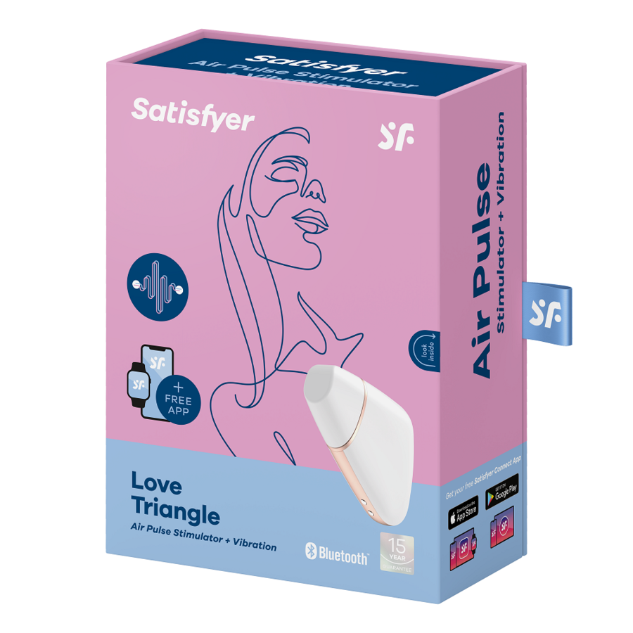 SATISFYER - LIEFDESTRIANGLE STIMULATOR EN VIBRATOR ZWART