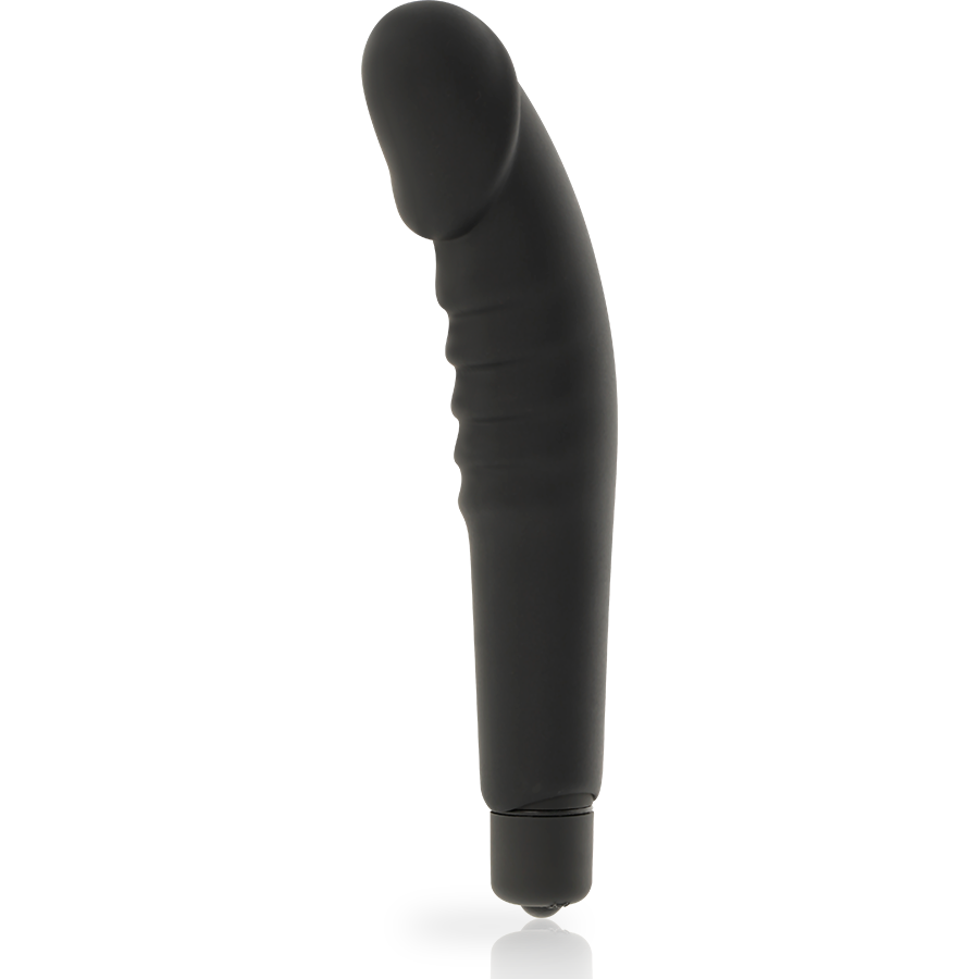 DOLCE VITA - REALISTISCHE PLEZIER ZWARTE SILICONEN VIBRATOR