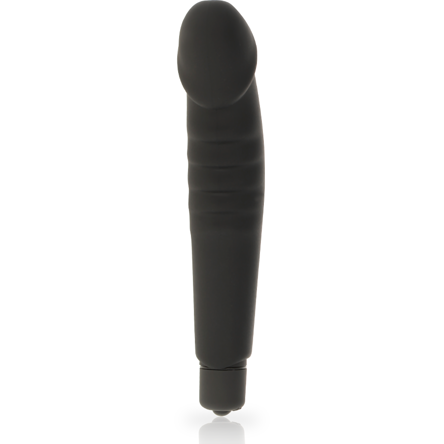 DOLCE VITA - REALISTISCHE PLEZIER ZWARTE SILICONEN VIBRATOR
