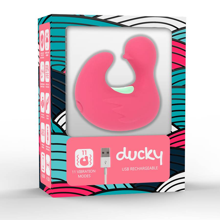 HAPPY LOKY - OPLAADBARE SILICONEN STIMULERENDE EEND VINGERHOED DUCKYMANIA