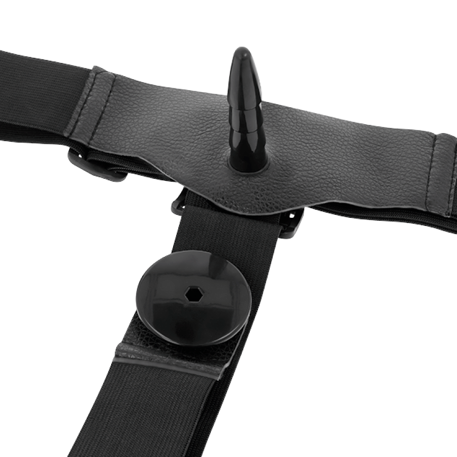 HARNAS ATTRACTIE - HARRIS DUBBELE PENETRATIE MET VIBRATIE 18 CM -O- 3,5 CM