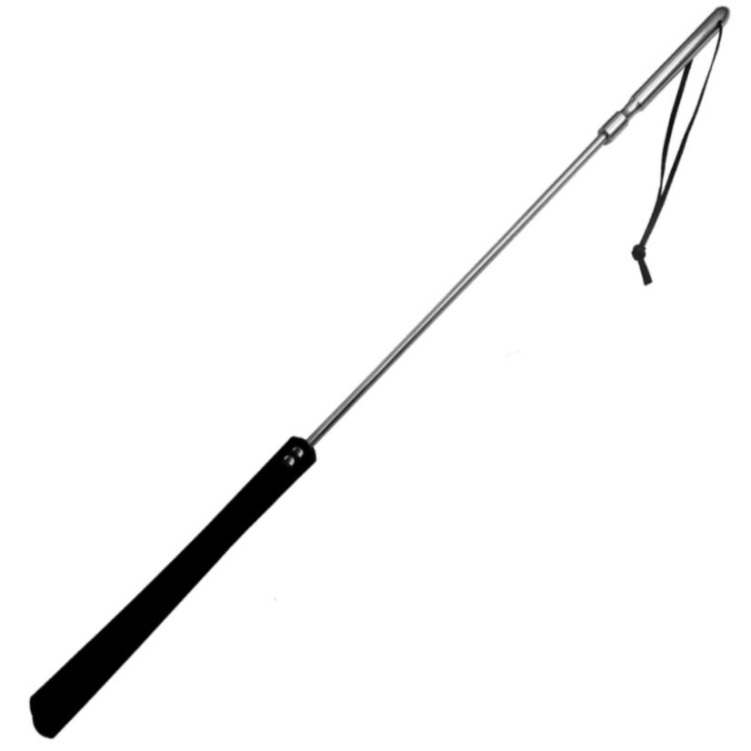 METAL HARD - ORIGINELE LEDEREN EN METALEN ZWEEP 70CM