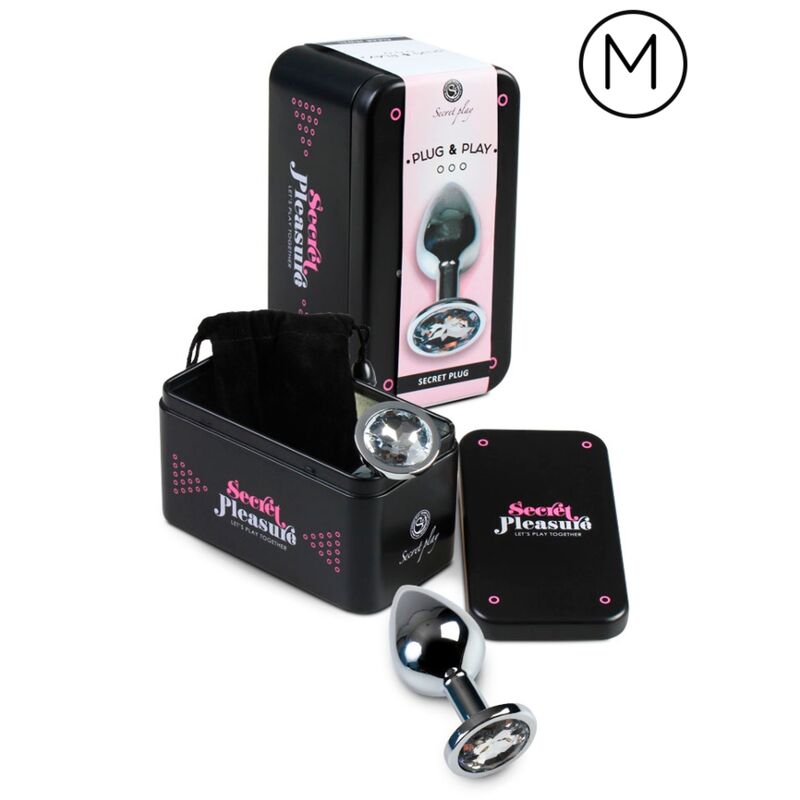 SECRETPLAY - TRANSPARANTE ALUMINIUM ANAAL PLUG 7 CM 