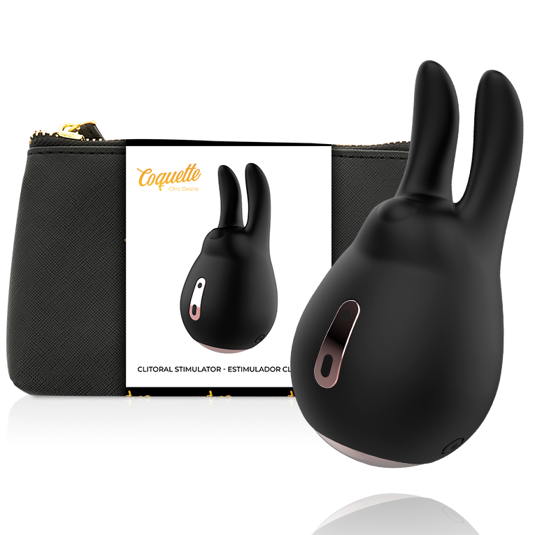 COQUETTE CHIC DESIRE - ZWART / GOUD CLITORALE STIMULATOR KONIJN