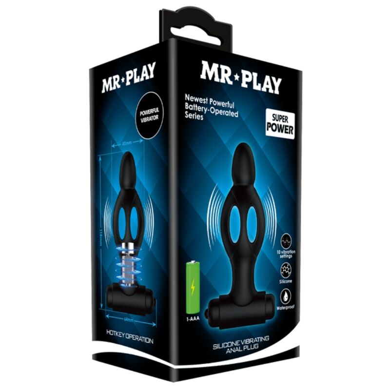 MR PLAY - VIBRERENDE SILICONEN ANAAL PLUG