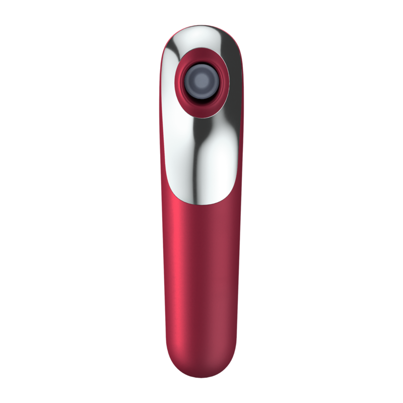 SATISFYER - DUBBELE LIEFDE VIBRATOR EN ZUIG HITTER MET GEPULSEERDE LUCHT ROOD