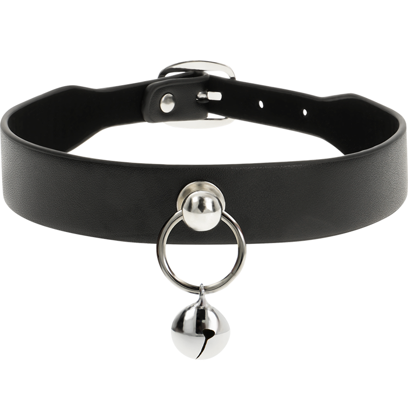 COQUETTE CHIC DESIRE - VEGAN LEDEREN KETTING VROUWEN ACCESSOIRE MET BEL/RING