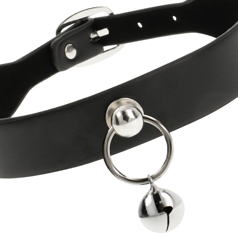 COQUETTE CHIC DESIRE - VEGAN LEDEREN KETTING VROUWEN ACCESSOIRE MET BEL/RING