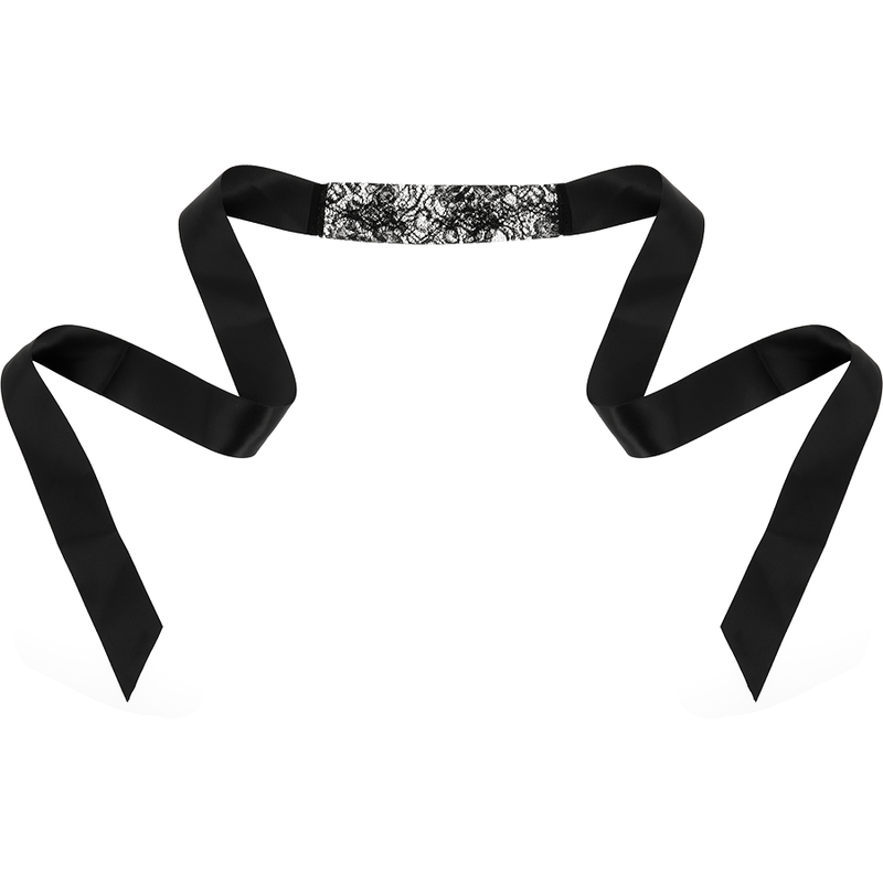 COQUETTE CHIC DESIRE – zwarte kanten blinddoek met lint