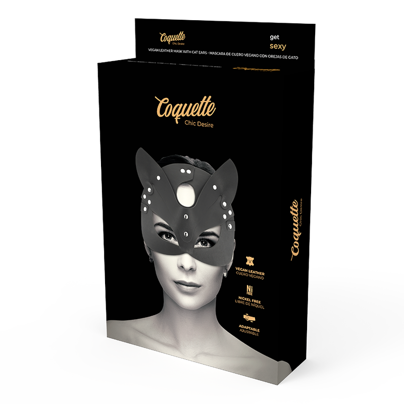 COQUETTE CHIC DESIRE – vegan leren kattenorenmasker
